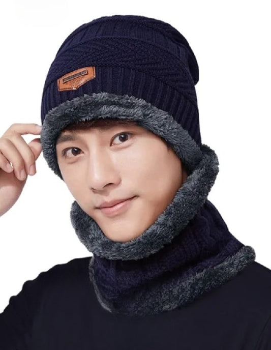 Muffler Cap With Neck Warmer 2 in 1 Warm Comfortable Stylish